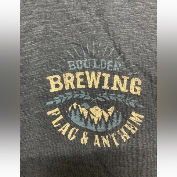 Flag & Anthem Mens T-Shirt Medium Navy Graphic Tee Adult Short Sleeve Boulder Br - Picture 8 of 11